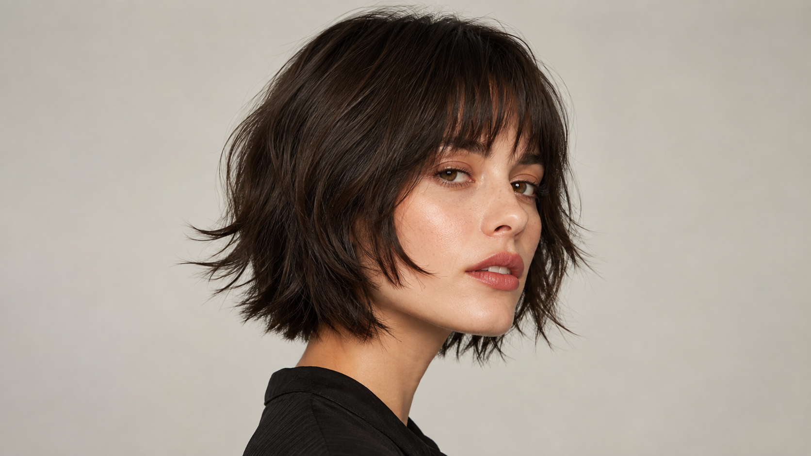 Choppy Wolf Bob Short Straight Hair